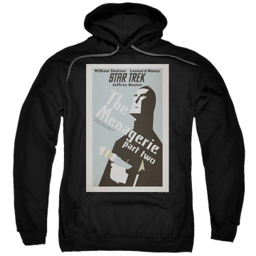 Black pullover hoodie with Star Trek The Original Series Tos Episode 12 graphic