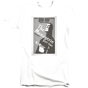 Black men's tall fit t-shirt with Star Trek Tos Episode 12 graphic