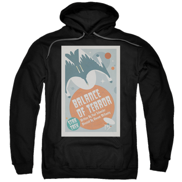 Black pullover hoodie with Star Trek The Original Series Tos Episode 14 graphic