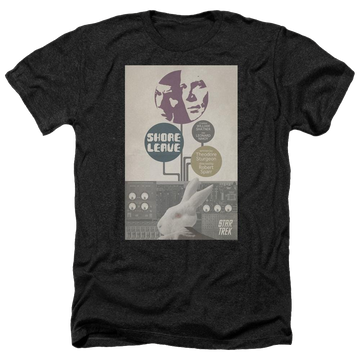 Black men's heather t-shirt with Star Trek Tos Episode 15 graphic