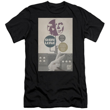 Black men's premium slim fit t-shirt with Star Trek Tos Episode 15 graphic