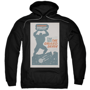 Black pullover hoodie with Star Trek The Original Series Tos Episode 16 graphic