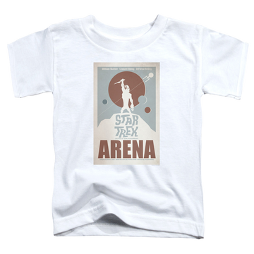 White toddler t-shirt with Star Trek The Original Series Tos Episode 18 graphic