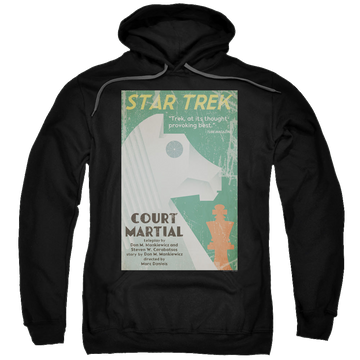 Black pullover hoodie with Star Trek The Original Series Tos Episode 20 graphic