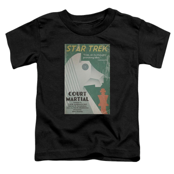 Black toddler t-shirt with Star Trek Tos Episode 20 graphic