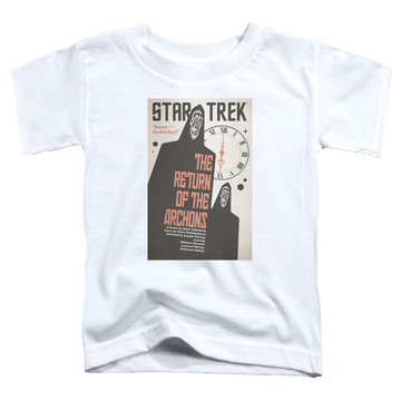 White toddler t-shirt with Star Trek The Original Series Tos Episode 21 graphic