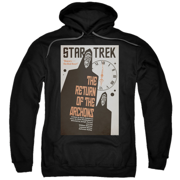Black pullover hoodie with Star Trek The Original Series Tos Episode 21 graphic
