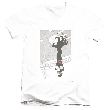 Black men's v-neck t-shirt with Star Trek Tos Episode 22 graphic