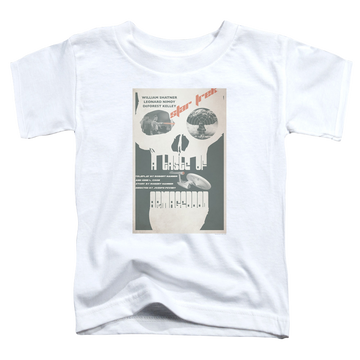 White toddler t-shirt with Star Trek Tos Episode 23 graphic