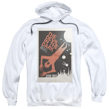White pullover hoodie with Star Trek The Original Series Tos Episode 25 graphic