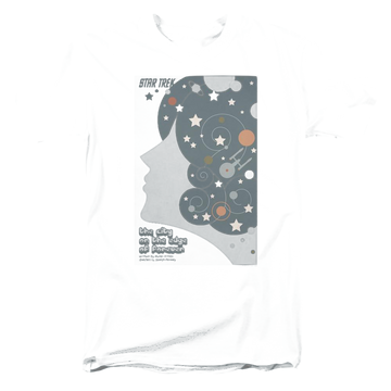 Black men's regular fit t-shirt with Star Trek Tos Episode 28 graphic