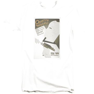Black men's tall fit t-shirt with Star Trek Tos Episode 29 graphic