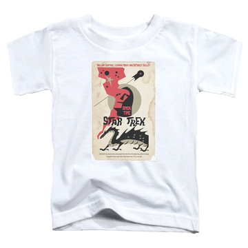 White toddler t-shirt with Star Trek The Original Series Tos Episode 30 graphic