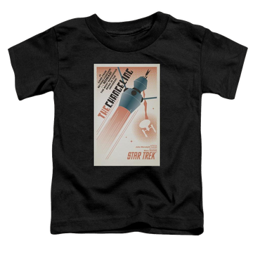 Black toddler t-shirt with Star Trek Tos Episode 32 graphic