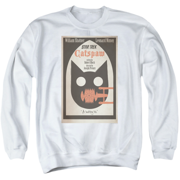 White men's crewneck sweatshirt with Star Trek The Original Series Tos Episode 36 graphic