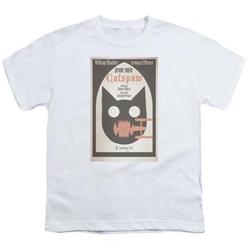 White youth t-shirt for ages 8 to 12 with Star Trek The Original Series Tos Episode 36 graphic