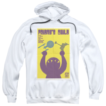White pullover hoodie with Star Trek The Original Series Tos Episode 40 graphic