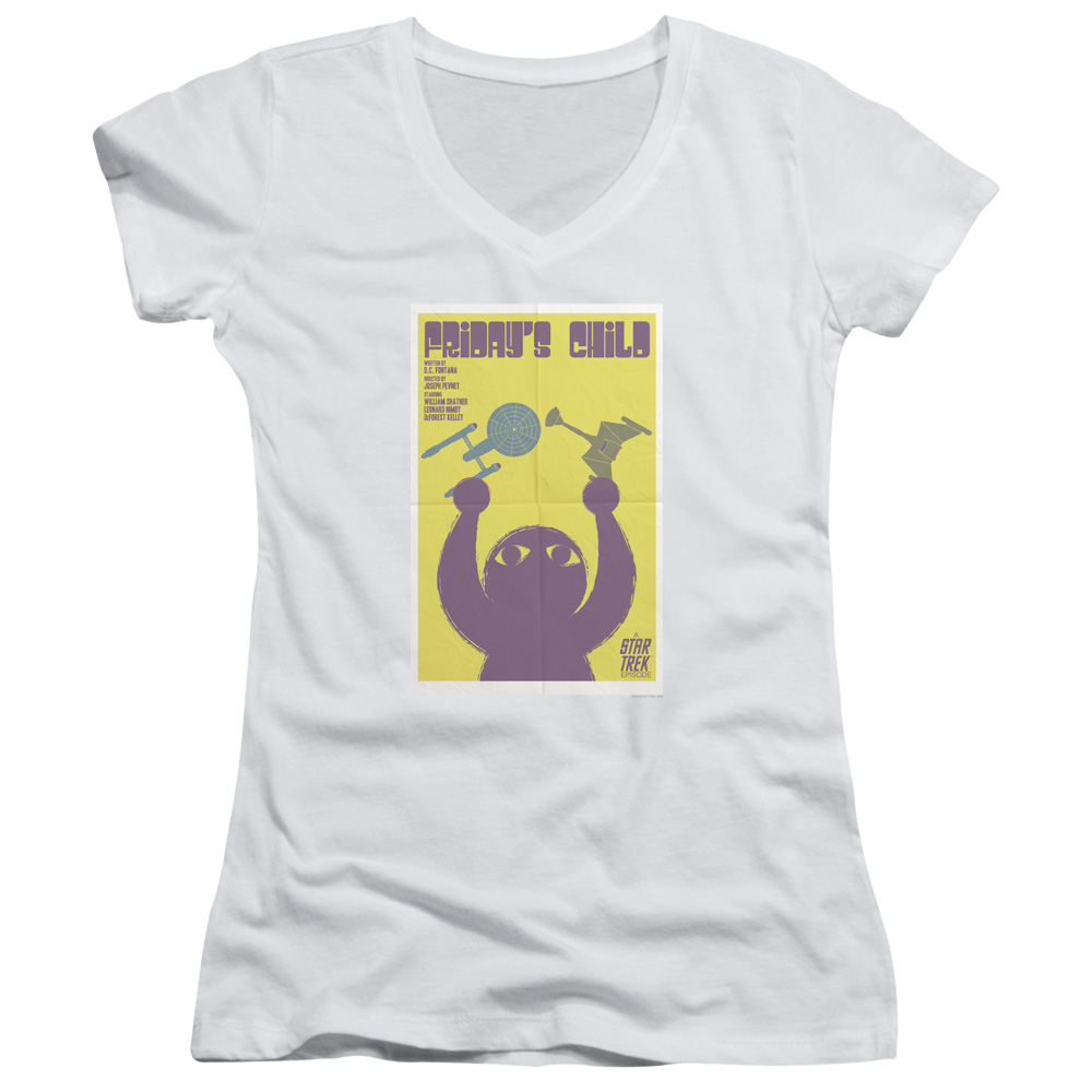 Star Trek Tos Episode 40 Juniors V-Neck T-Shirt Juniors V-Neck T-Shirt Star Trek