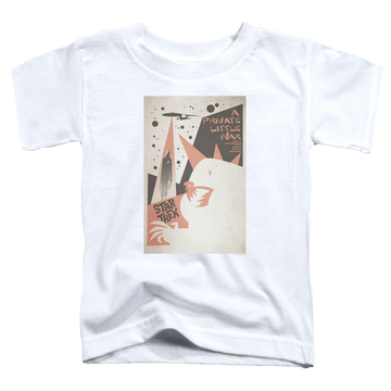 White toddler t-shirt with Star Trek Tos Episode 48 graphic
