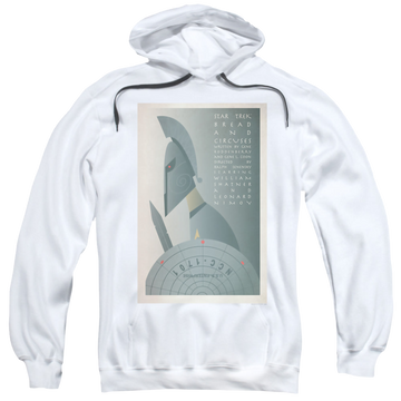 White pullover hoodie with Star Trek The Original Series Tos Episode 54 graphic