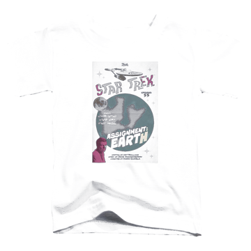 Black toddler t-shirt with Star Trek Tos Episode 55 graphic