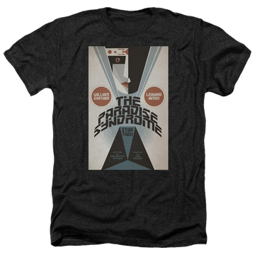 Black men's heather t-shirt with Star Trek Tos Episode 58 graphic