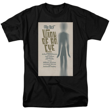 Black men's regular fit t-shirt with Star Trek Tos Episode 66 graphic