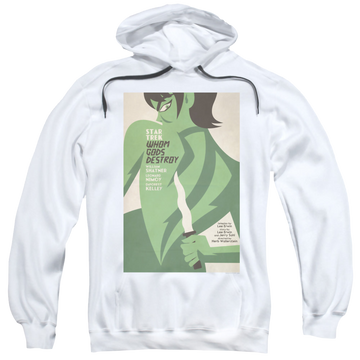 White pullover hoodie with Star Trek The Original Series Tos Episode 69 graphic