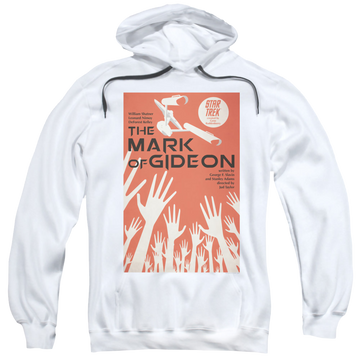 White pullover hoodie with Star Trek The Original Series Tos Episode 71 graphic