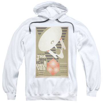 White pullover hoodie with Star Trek The Original Series Tos Episode 72 graphic