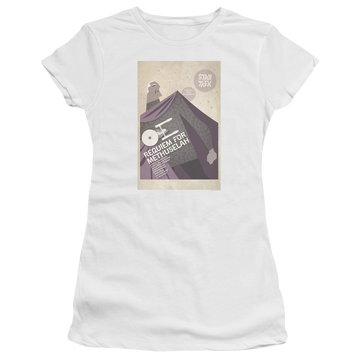 White juniors t-shirt with Star Trek The Original Series Tos Episode 74 graphic