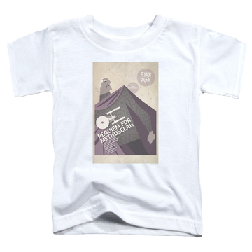 White toddler t-shirt with Star Trek The Original Series Tos Episode 74 graphic