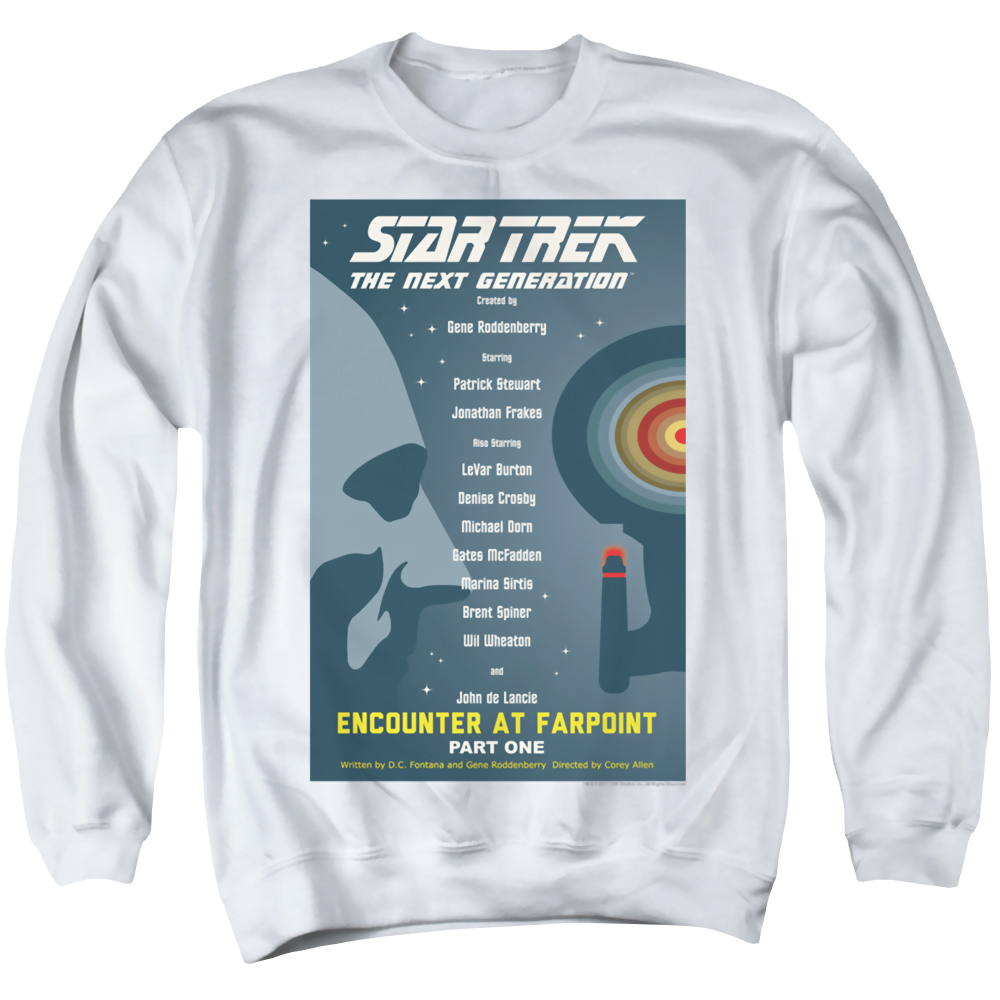 Star Trek The Next Generation Tng S1 Ep1 - Men's Crewneck Sweatshirt Men's Crewneck Sweatshirt Star Trek