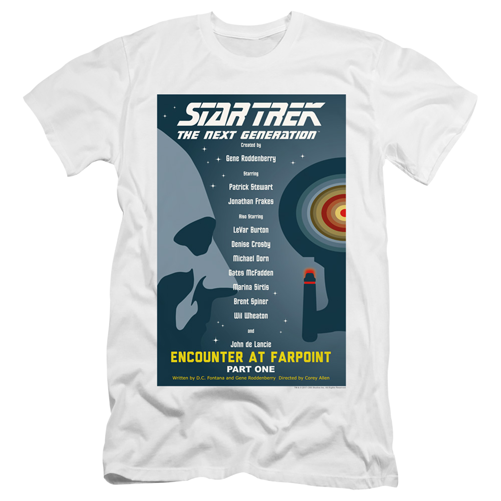 Star Trek The Next Generation Tng Season 1 Episode 1 - Men's Premium Slim Fit T-Shirt Men's Premium Slim Fit T-Shirt Star Trek