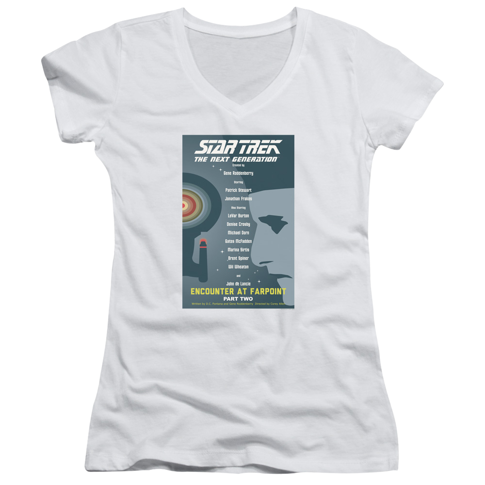 Star Trek The Next Generation Tng Season 1 Episode 2 - Juniors V-Neck T-Shirt Juniors V-Neck T-Shirt Star Trek