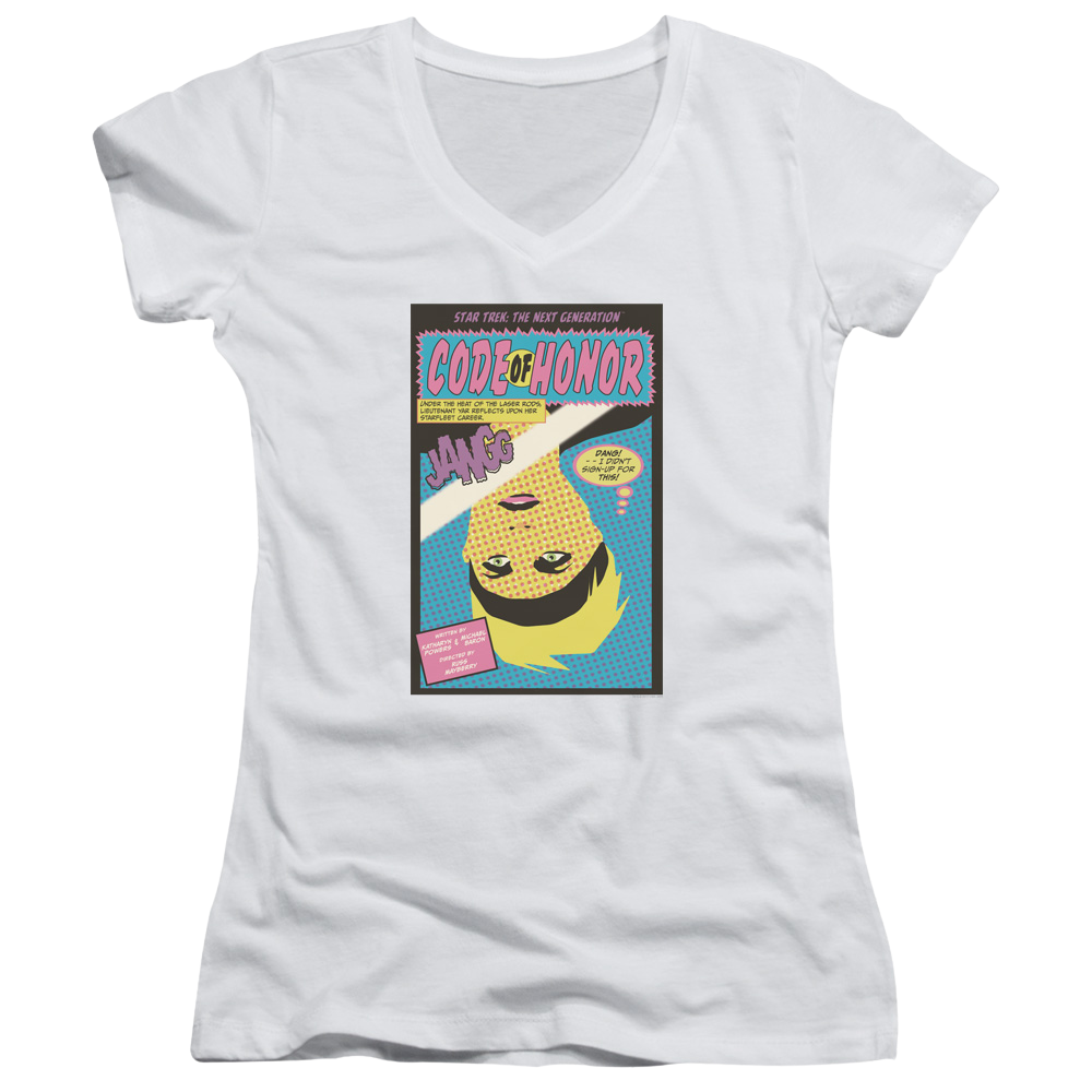 Star Trek The Next Generation Tng Season 1 Episode 4 - Juniors V-Neck T-Shirt Juniors V-Neck T-Shirt Star Trek