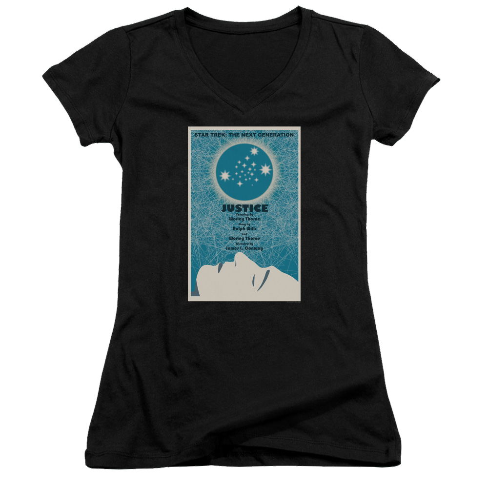 Star Trek The Next Generation Tng Season 1 Episode 8 - Juniors V-Neck T-Shirt Juniors V-Neck T-Shirt Star Trek