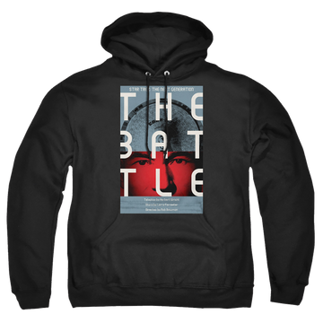 Black pullover hoodie with Star Trek The Next Generation Tng Season 1 Episode 9 graphic