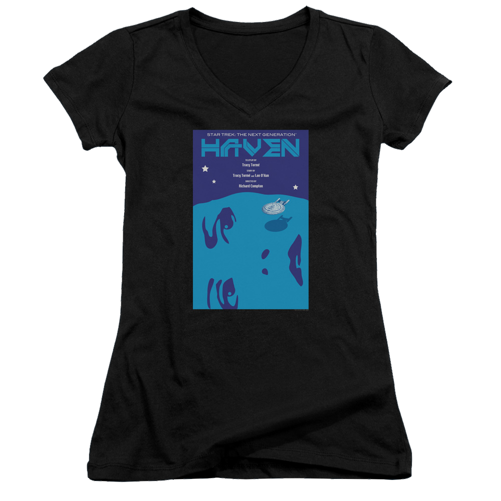 Star Trek The Next Generation Tng Season 1 Episode 11 - Juniors V-Neck T-Shirt Juniors V-Neck T-Shirt Star Trek