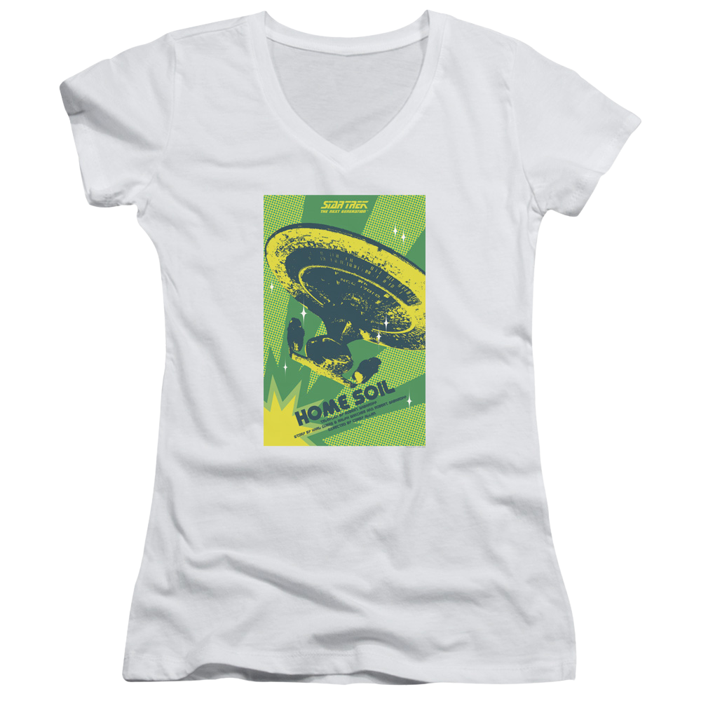 Star Trek The Next Generation Tng Season 1 Episode 18 - Juniors V-Neck T-Shirt Juniors V-Neck T-Shirt Star Trek