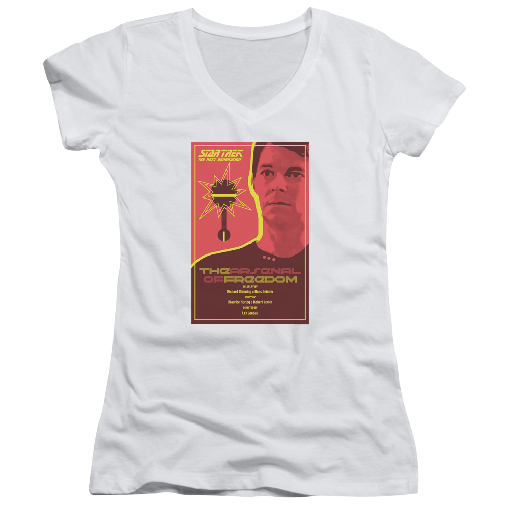 Star Trek The Next Generation Tng Season 1 Episode 21 - Juniors V-Neck T-Shirt Juniors V-Neck T-Shirt Star Trek