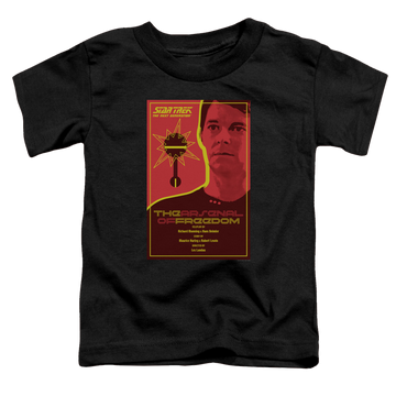 Black toddler t-shirt with Star Trek The Next Generation Tng Season 1 Episode 21 graphic