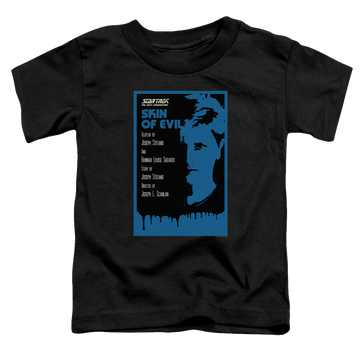 Black toddler t-shirt with Star Trek The Next Generation Tng Season 1 Episode 23 graphic