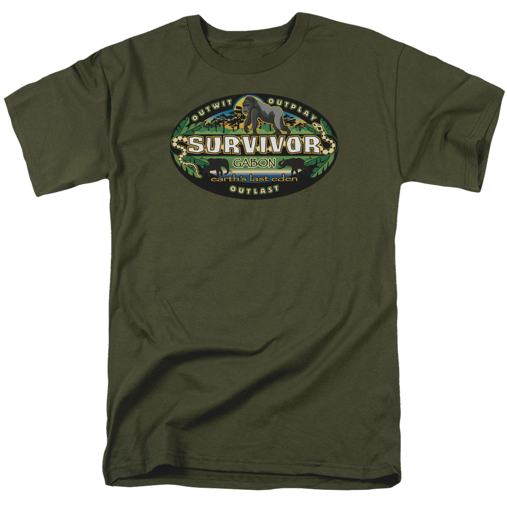 Survivor Gabon Logo - Men's Regular Fit T-Shirt Men's Regular Fit T-Shirt Survivor