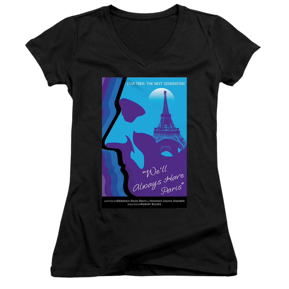 Star Trek The Next Generation Tng Season 1 Episode 24 - Juniors V-Neck T-Shirt Juniors V-Neck T-Shirt Star Trek