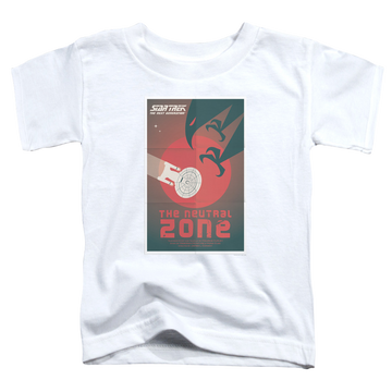 White toddler t-shirt with Star Trek The Next Generation Tng Season 1 Episode 26 graphic