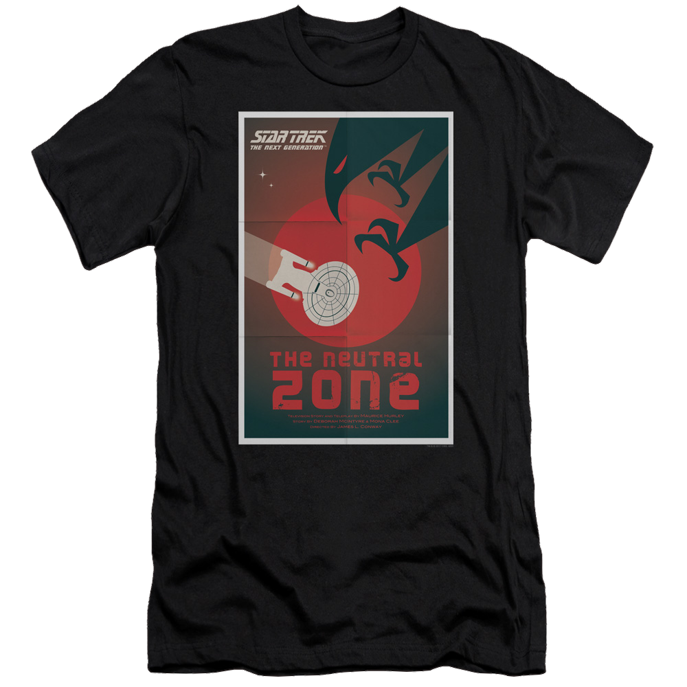 Star Trek The Next Generation Tng Season 1 Episode 26 - Men's Premium Slim Fit T-Shirt Men's Premium Slim Fit T-Shirt Star Trek