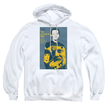 White pullover hoodie with Star Trek The Next Generation Tng Season 2 Episode 6 graphic