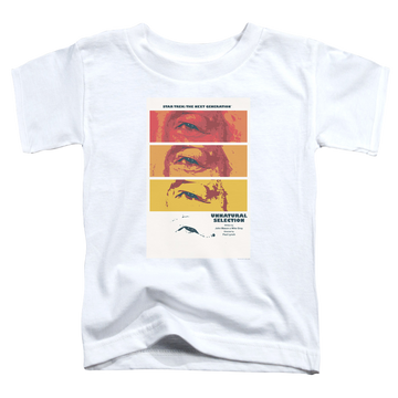 White toddler t-shirt with Star Trek The Next Generation Tng Season 2 Episode 7 graphic