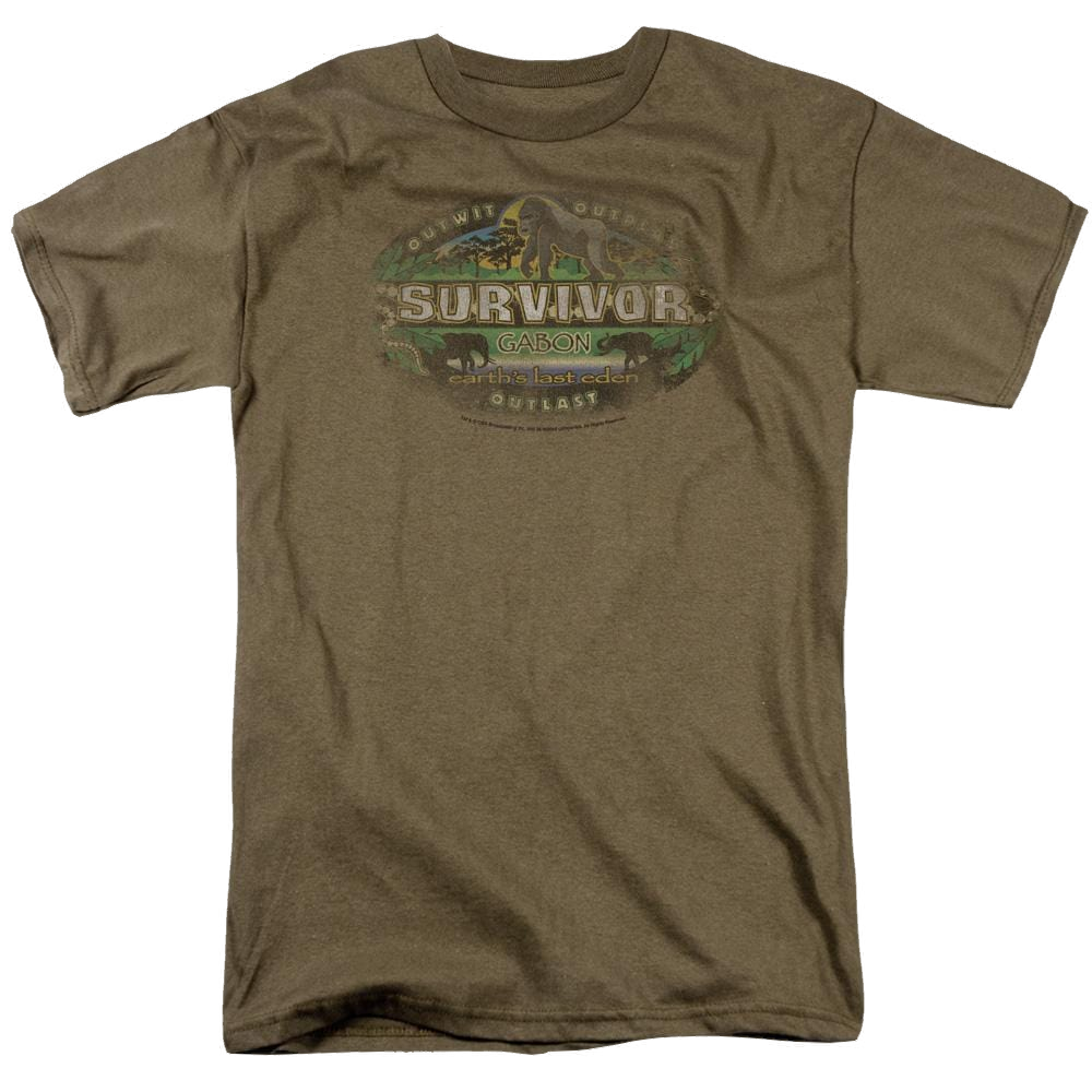 Survivor Gabon Distressed - Men's Regular Fit T-Shirt Men's Regular Fit T-Shirt Survivor
